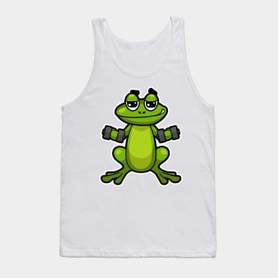 Frog at Biceps training with Dumbbells Tank Top